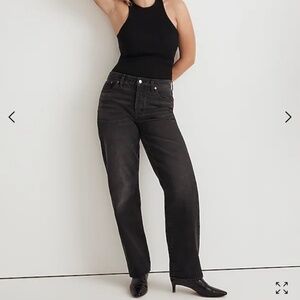 Madewell low slung straight jeans in Kent wash